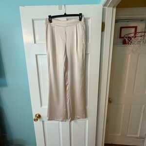 Rachel Zoe Cream Wide-Leg Pants